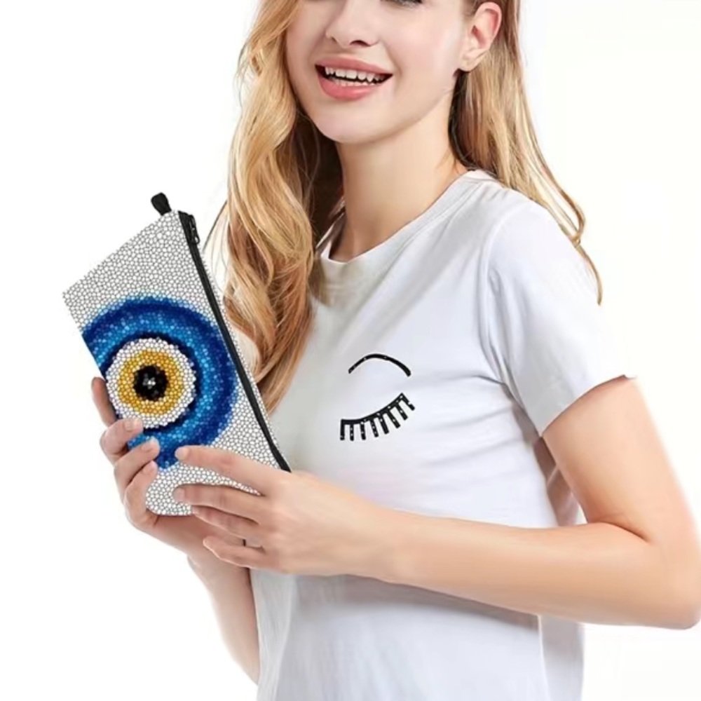 NEW - Evil eye cosmetic bag.